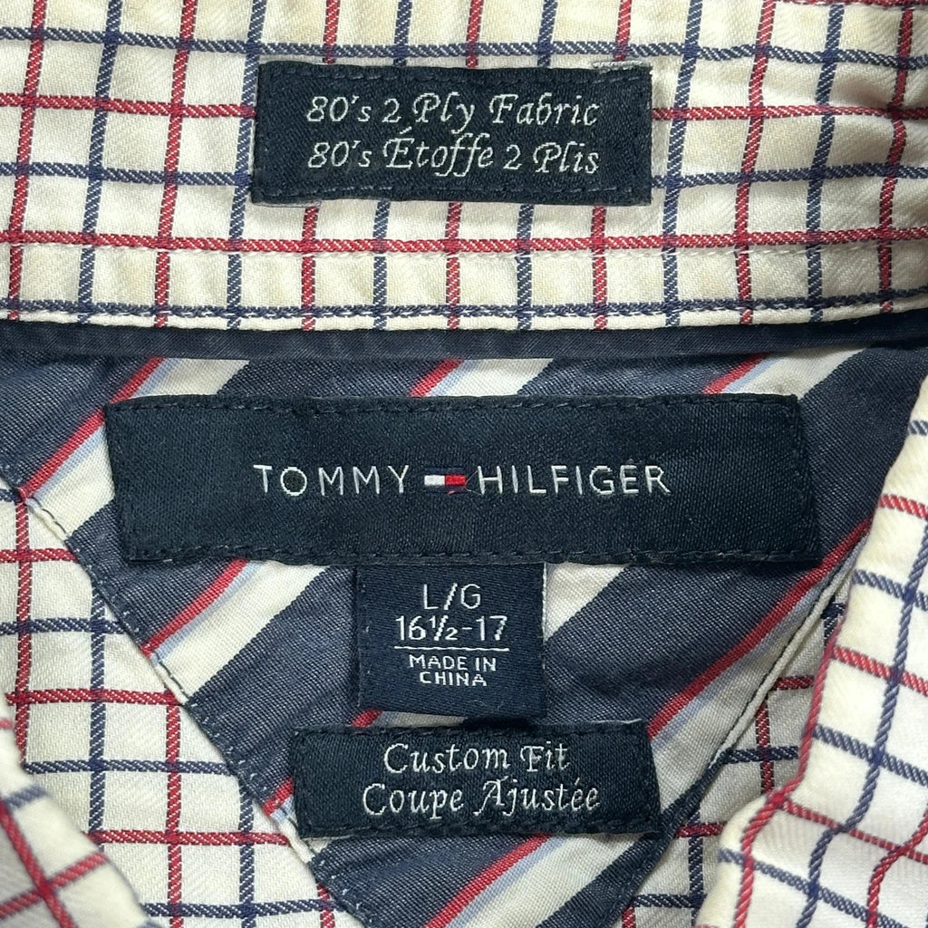 Tommy Hilfiger Checked Shirt - Large White Cotton - Image 3
