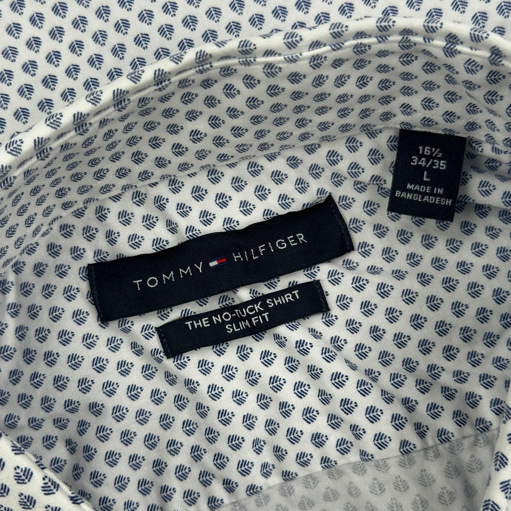 Tommy Hilfiger Slim Fit Shirt - Large White Cotton - Image 3
