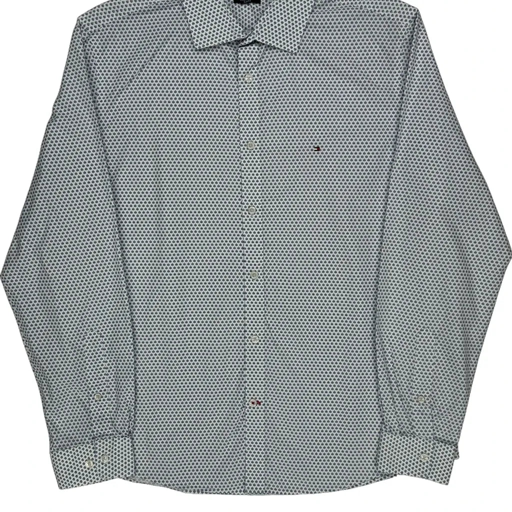 Tommy Hilfiger Slim Fit Shirt - Large White Cotton - Image 5
