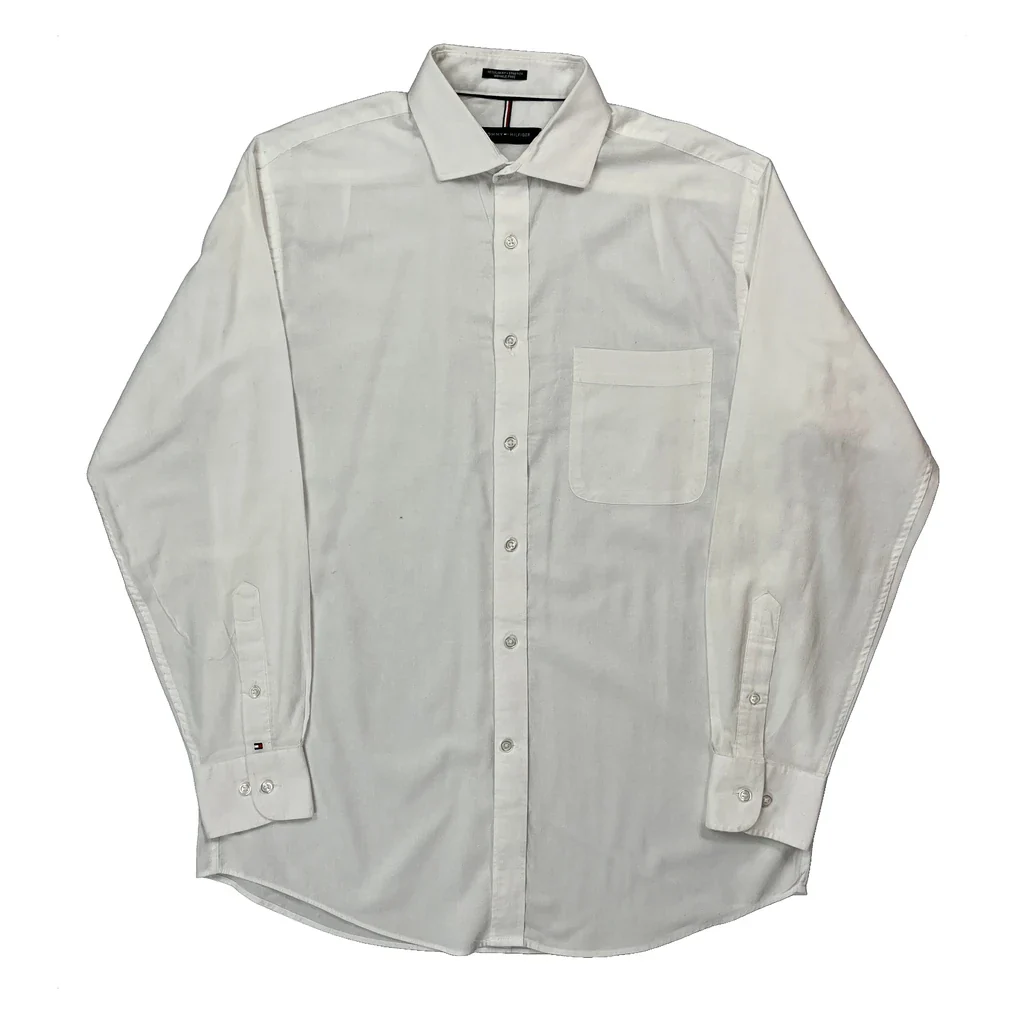 Tommy Hilfiger Shirt - Medium White Cotton