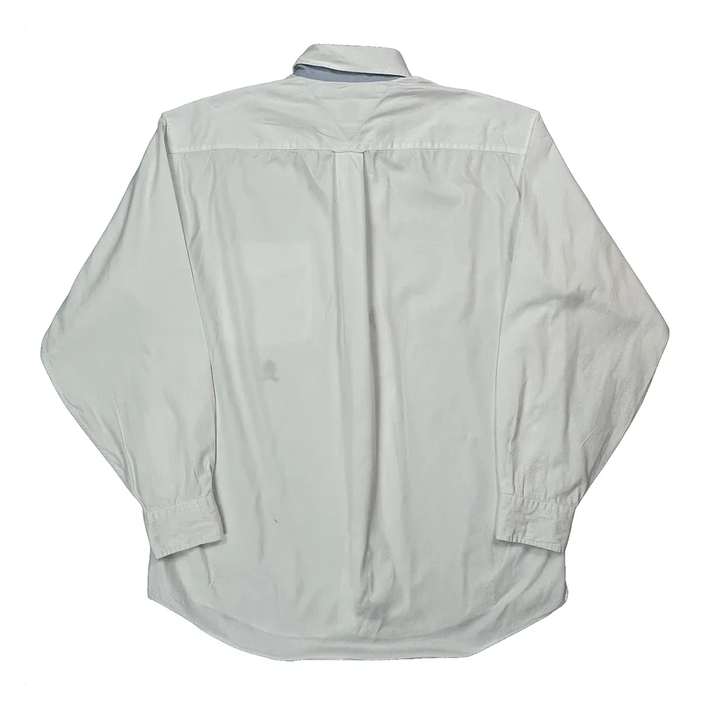 Tommy Hilfiger Shirt - Medium White Cotton - Image 2