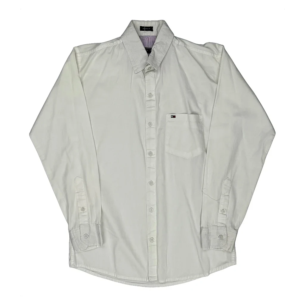Tommy Hilfiger Shirt - Medium White Cotton