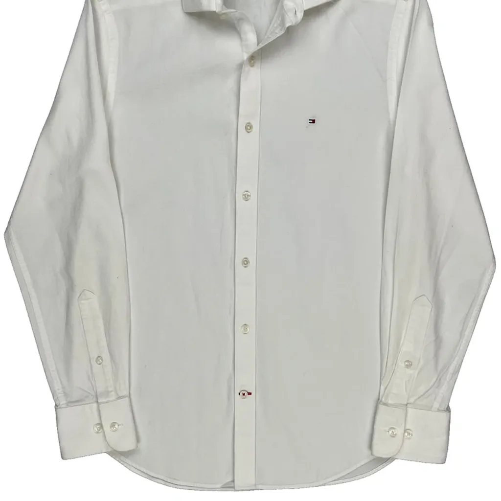 Tommy Hilfiger Slim Fit Shirt - Medium White Cotton - Image 4