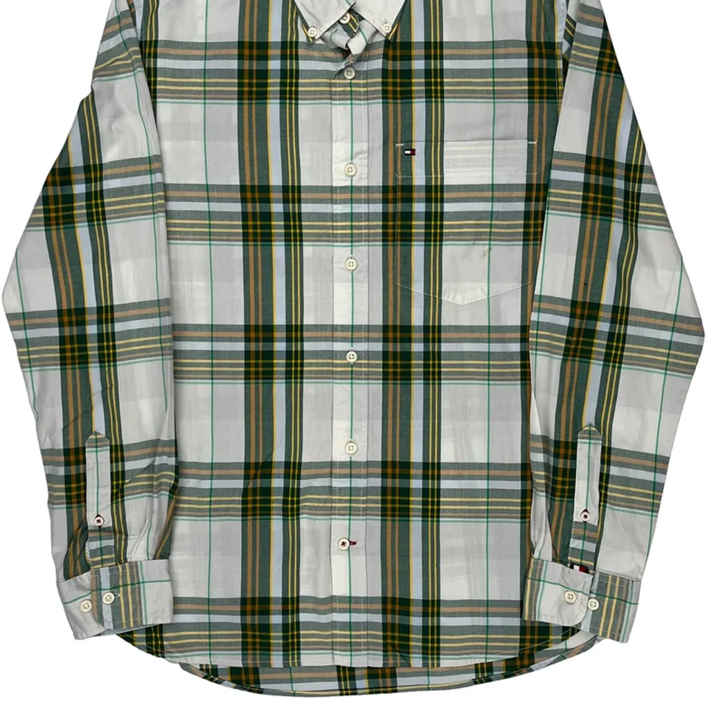 Tommy Hilfiger Checked Shirt - Medium White Cotton - Image 4