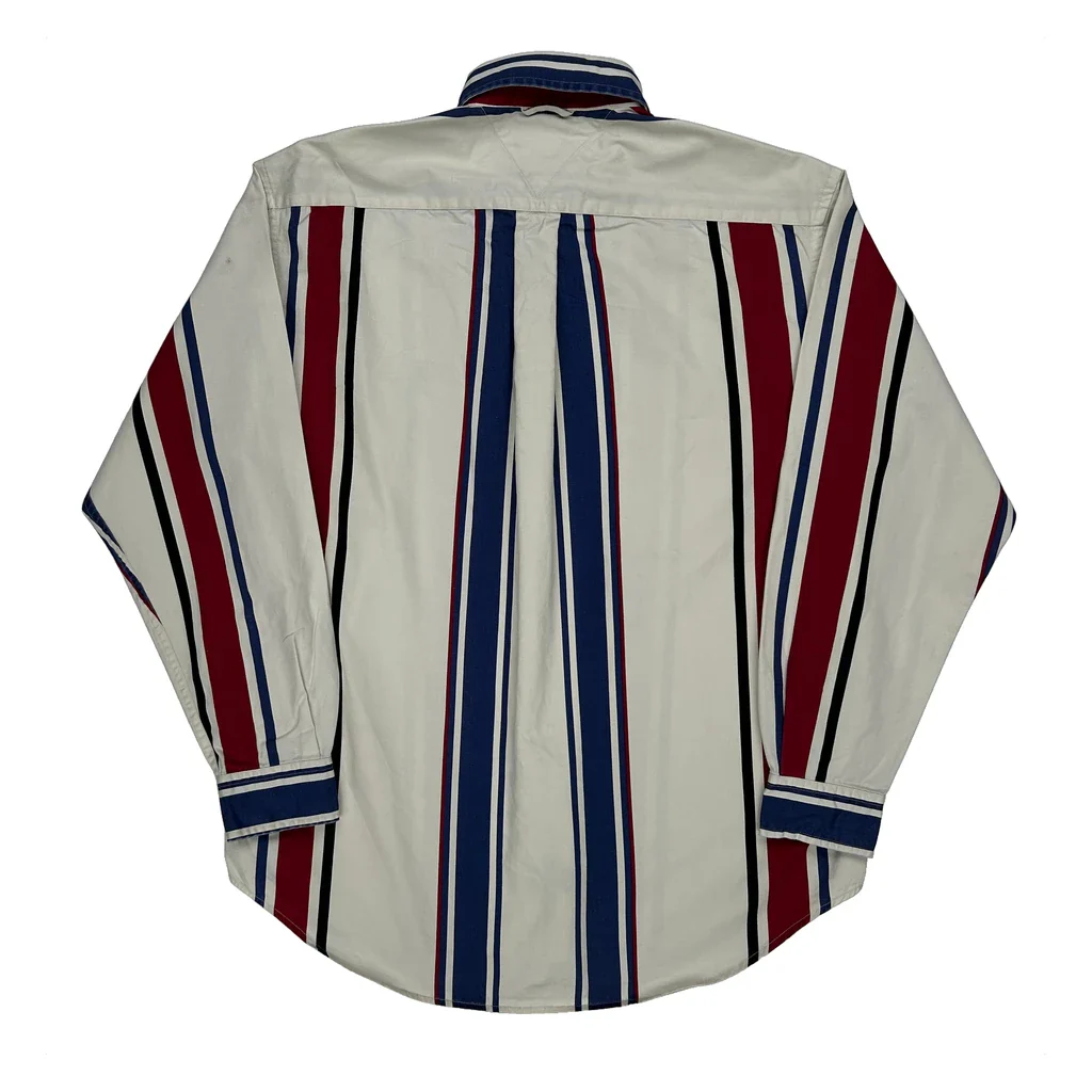 Tommy Hilfiger Striped Shirt - Medium White Cotton - Image 2