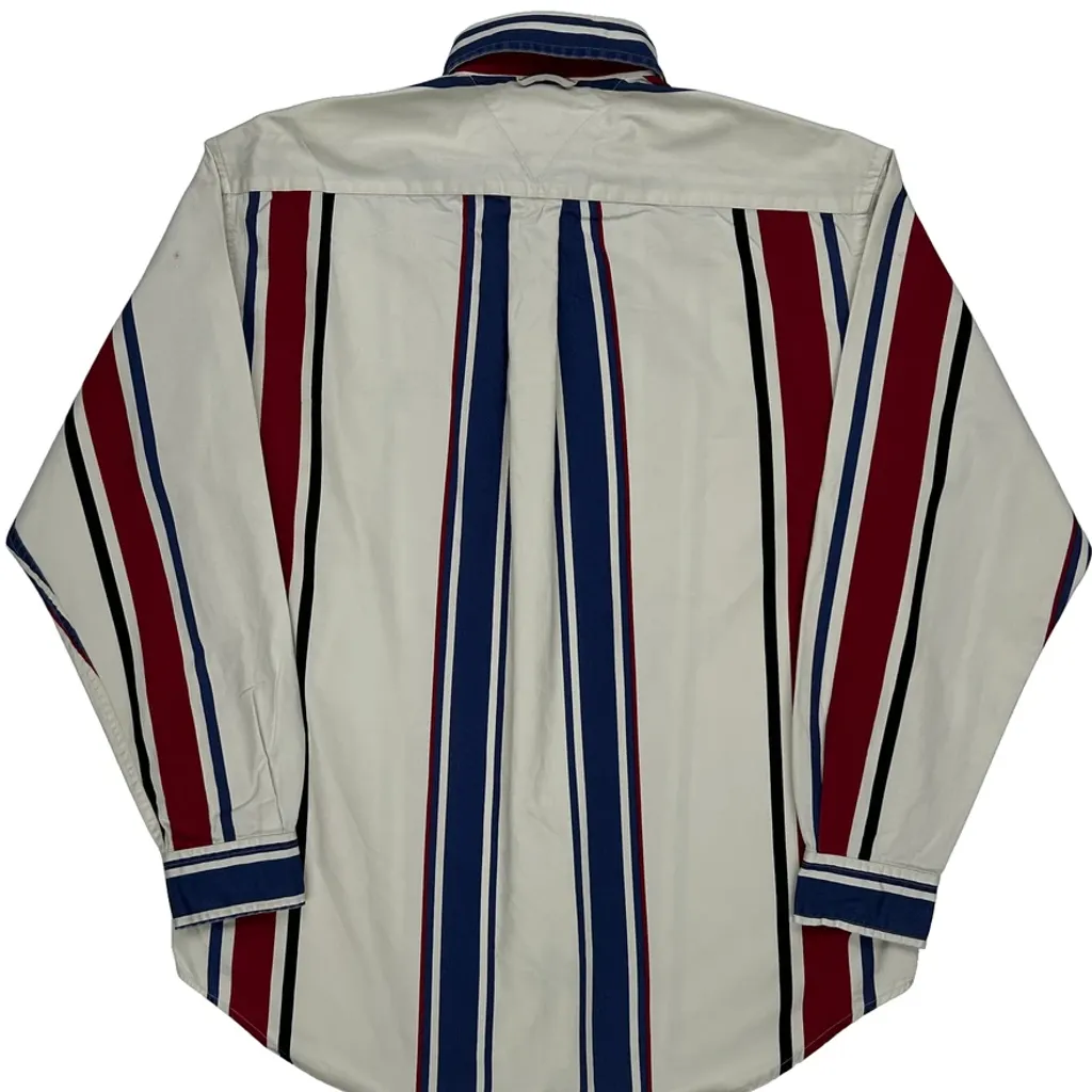 Tommy Hilfiger Striped Shirt - Medium White Cotton - Image 6