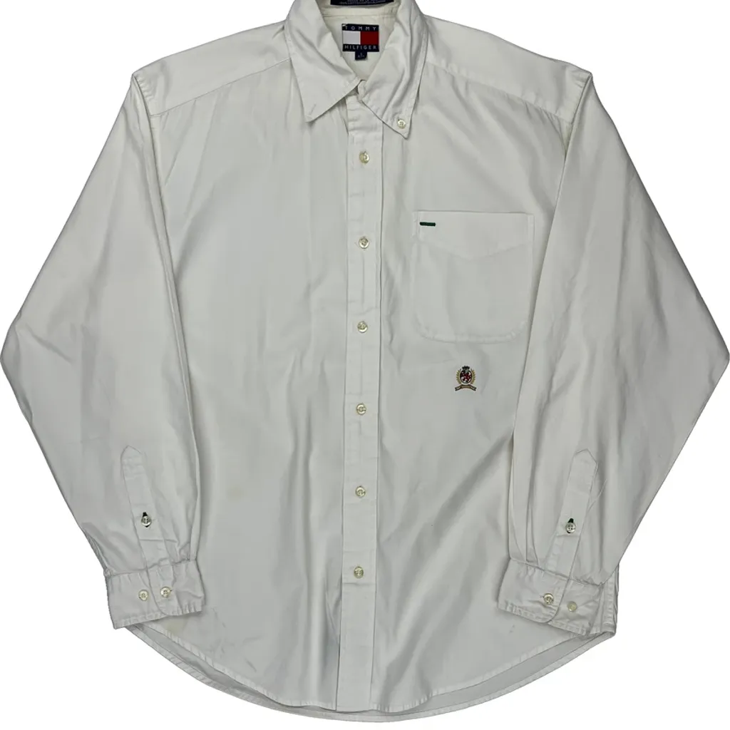 Tommy Hilfiger Shirt - Small White Cotton - Image 4