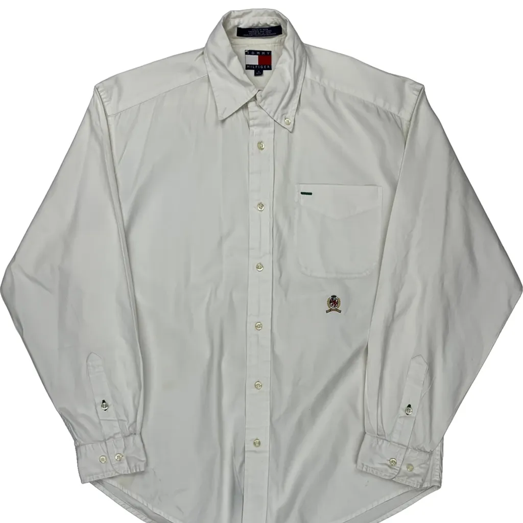 Tommy Hilfiger Shirt - Small White Cotton - Image 5