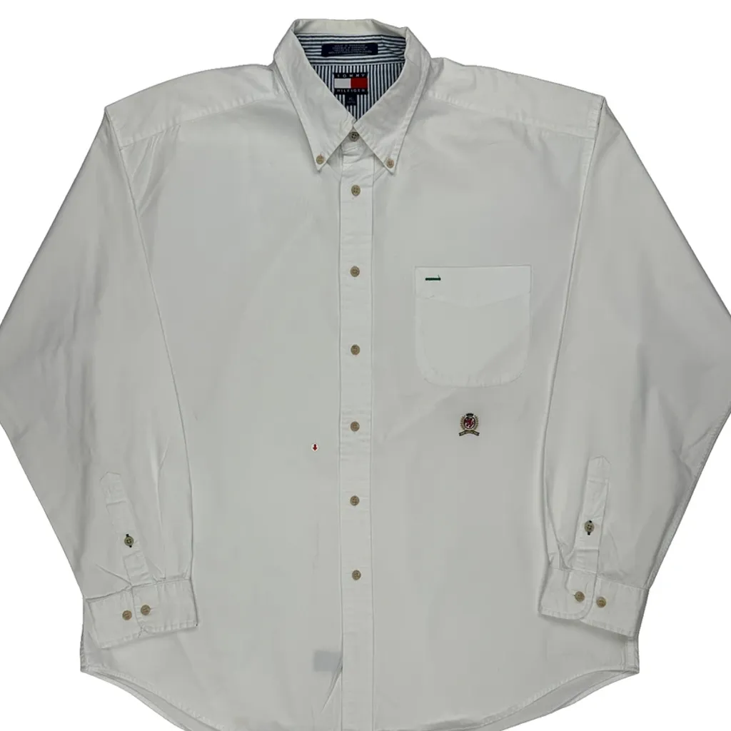 Tommy Hilfiger Shirt - XL White Cotton - Image 5