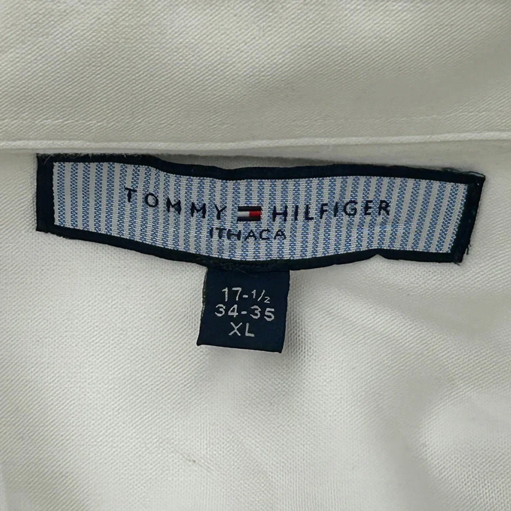 Tommy Hilfiger Shirt - XL White Cotton - Image 3