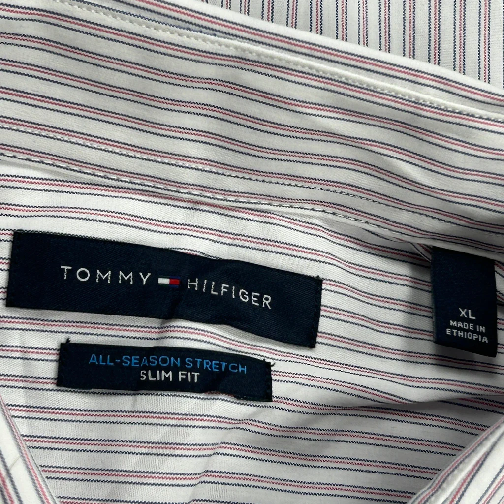 Tommy Hilfiger Slim Fit Shirt - XL White Cotton - Image 3