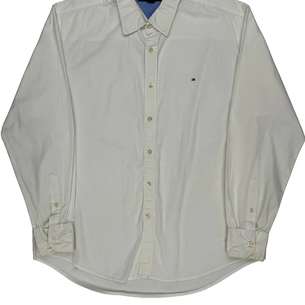 Tommy Hilfiger Shirt - XL White Cotton - Image 4