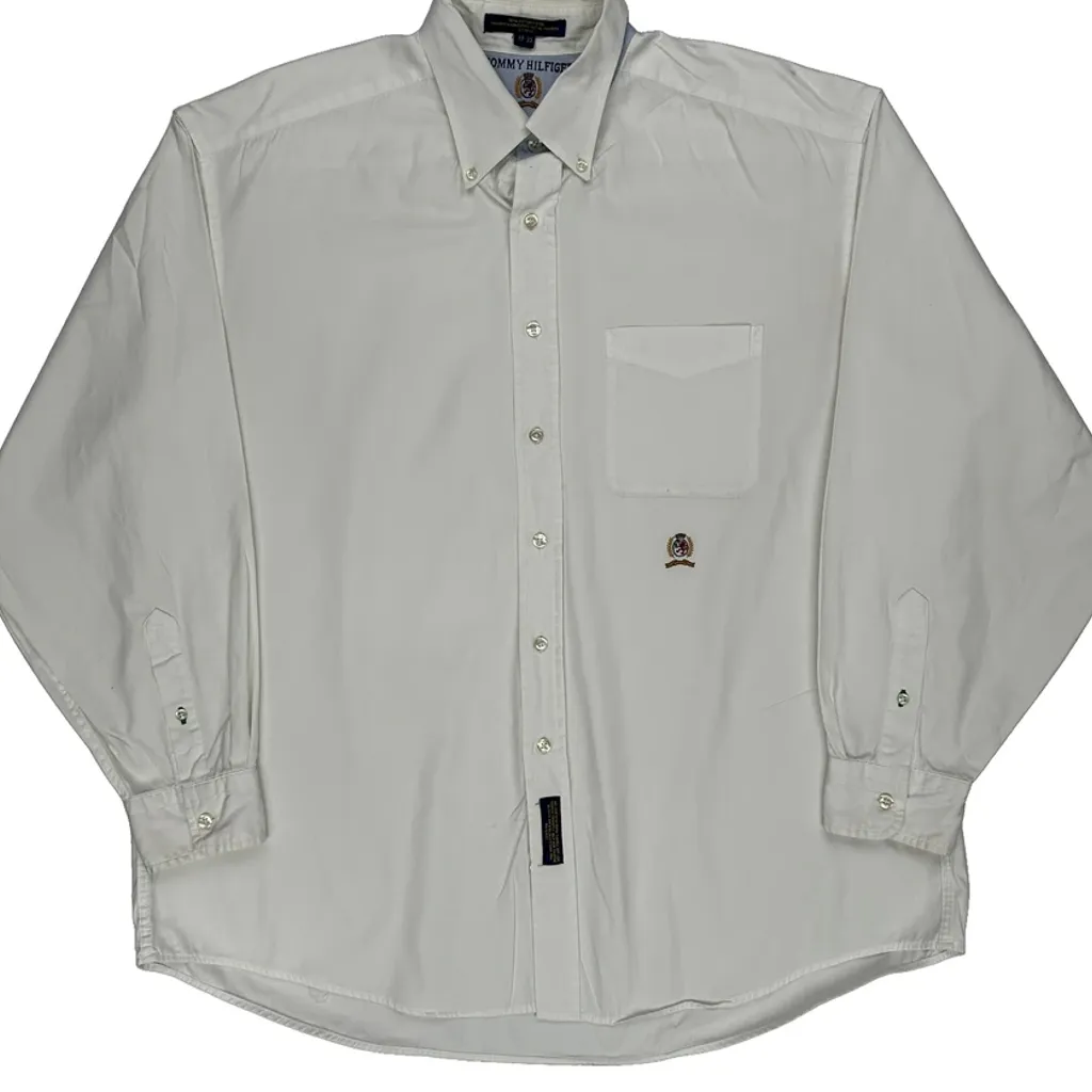 Tommy Hilfiger Shirt - XL White Cotton - Image 4