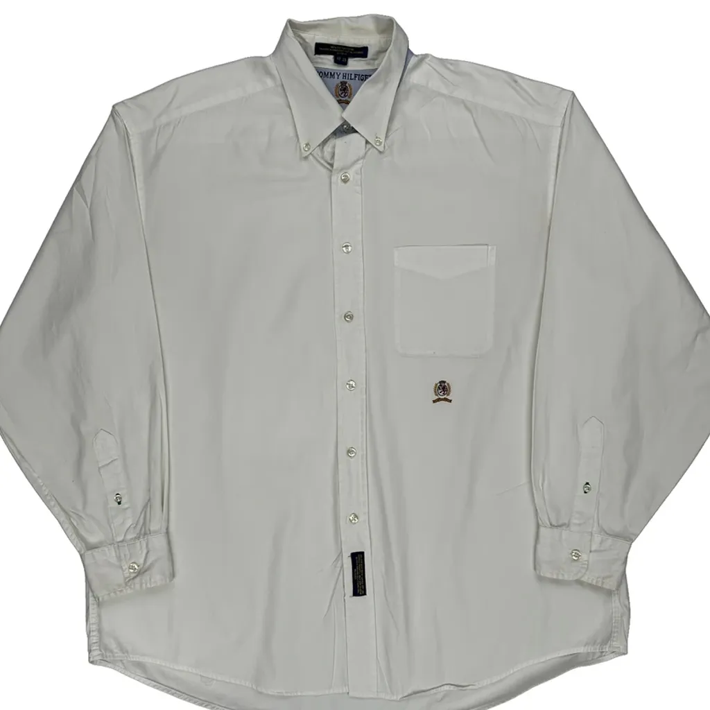 Tommy Hilfiger Shirt - XL White Cotton - Image 5