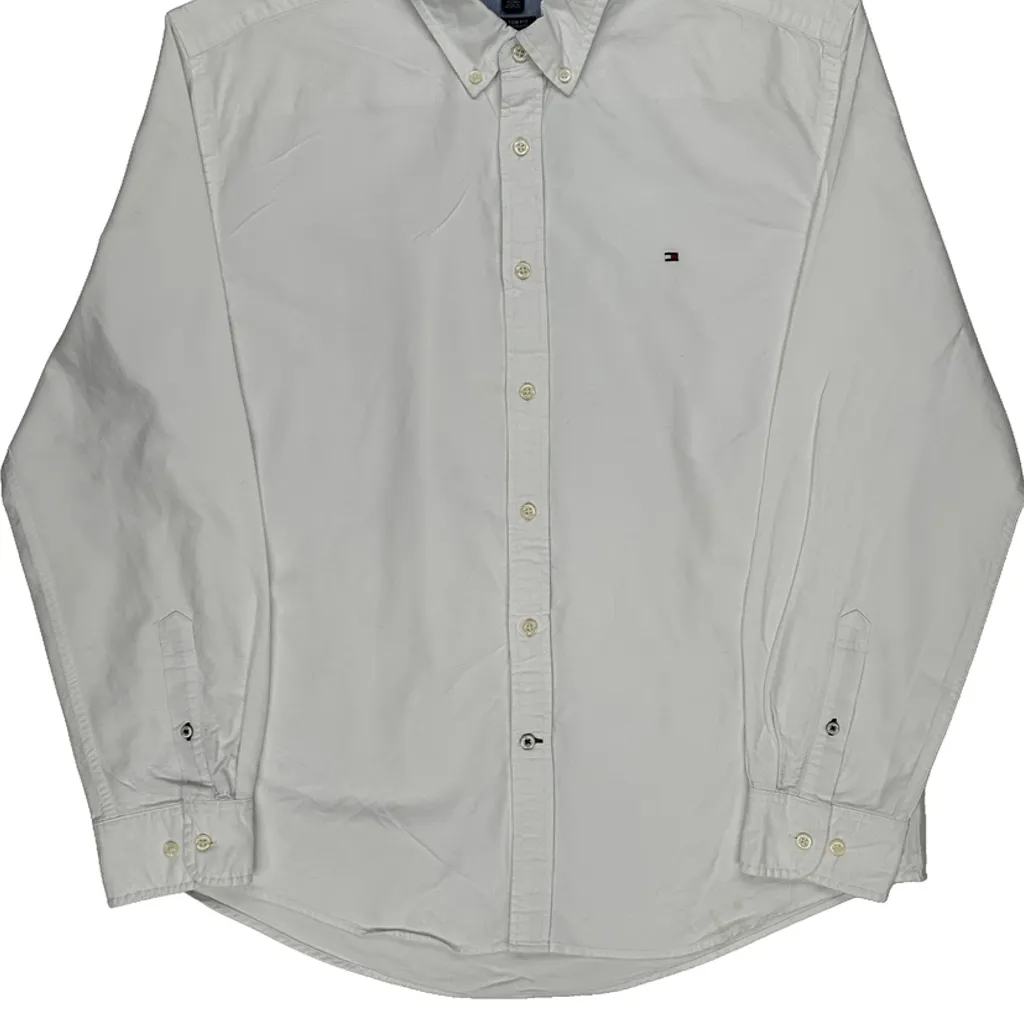Tommy Hilfiger Shirt - XL White Cotton - Image 4