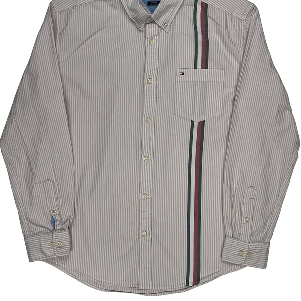 Tommy Hilfiger Striped Shirt - XL White Cotton - Image 5