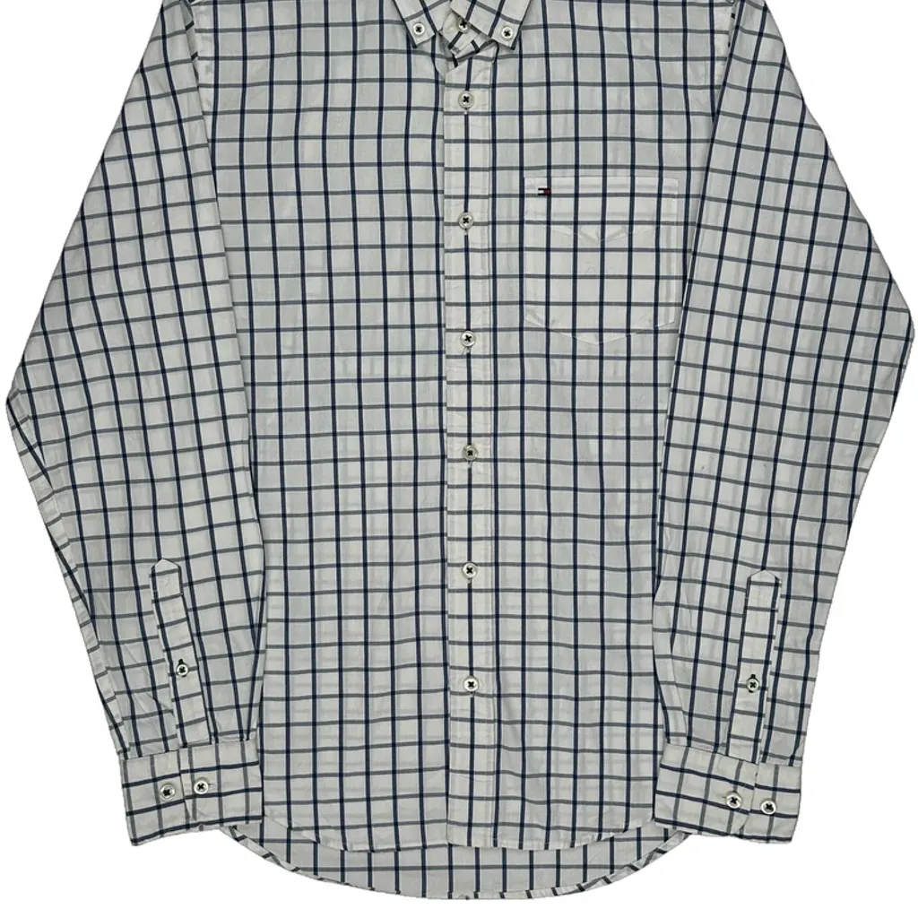 Tommy Hilfiger Checked Shirt - XS White Cotton - Image 6