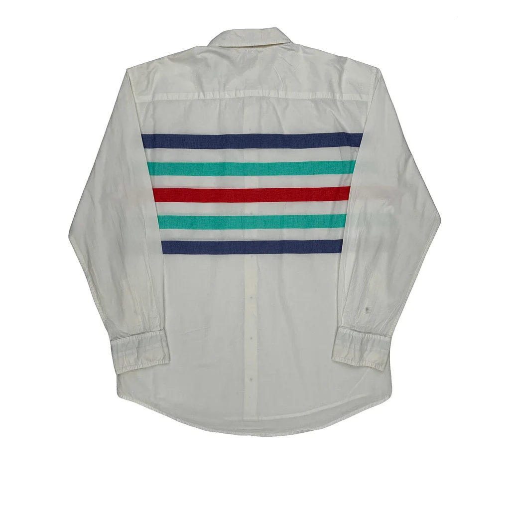 Tommy Hilfiger Striped Shirt - 2XL White Cotton - Image 2