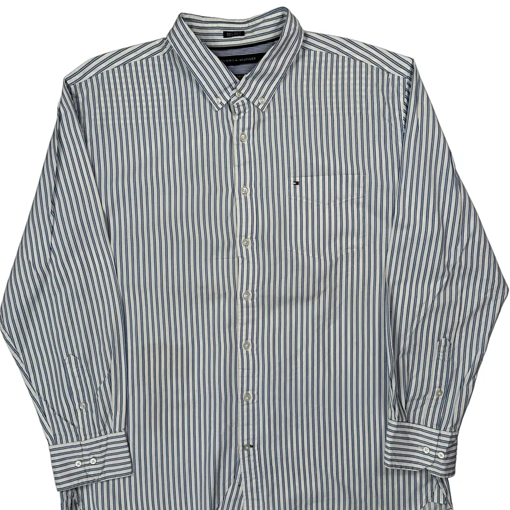 Tommy Hilfiger Striped Shirt - 3XL White Cotton - Image 5
