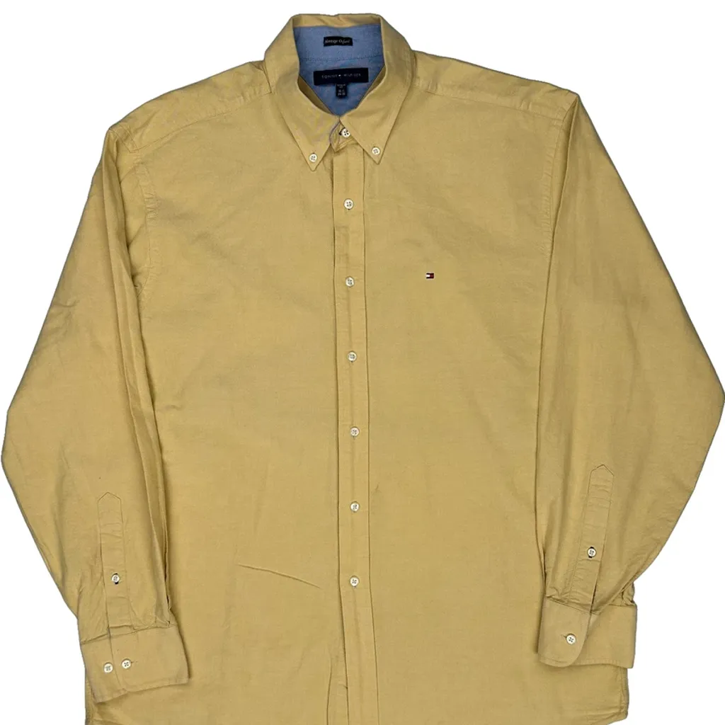 Tommy Hilfiger Shirt - Large Yellow Cotton - Image 5