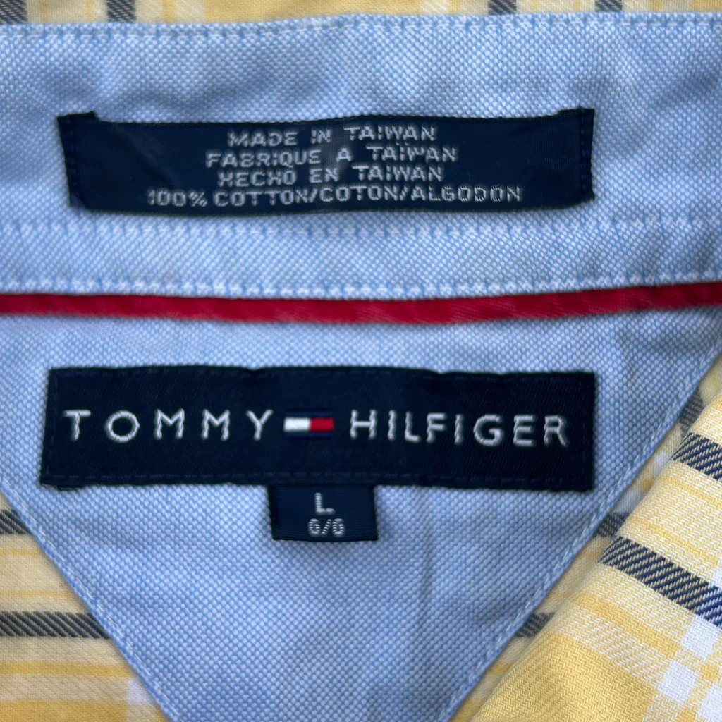 Tommy Hilfiger Checked Shirt - Large Yellow Cotton - Image 3