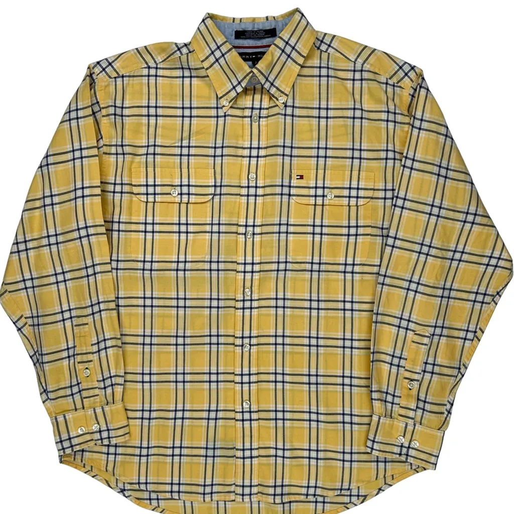 Tommy Hilfiger Checked Shirt - Large Yellow Cotton - Image 5