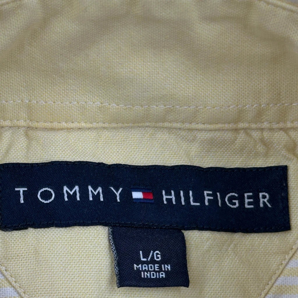 Tommy Hilfiger Striped Shirt - Large Yellow Cotton - Image 3