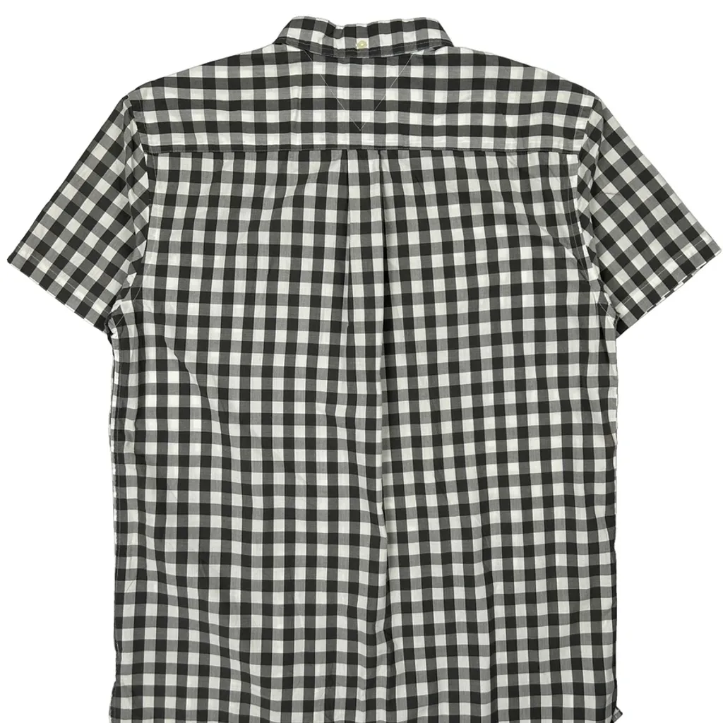 Tommy Hilfiger Checked Short Sleeve Shirt - XL Black & White Cotton - Image 6
