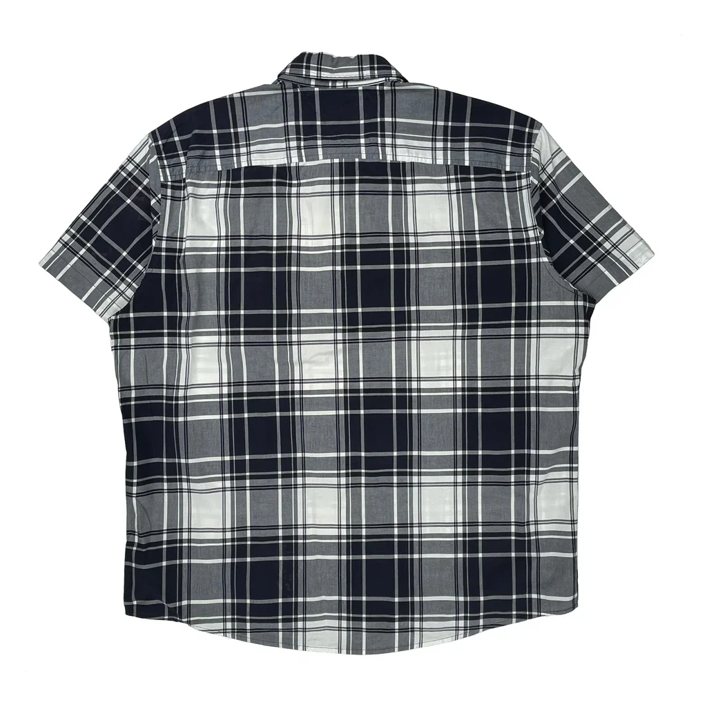 Tommy Hilfiger Short Sleeve Shirt - 2XL Black & White Cotton - Image 2
