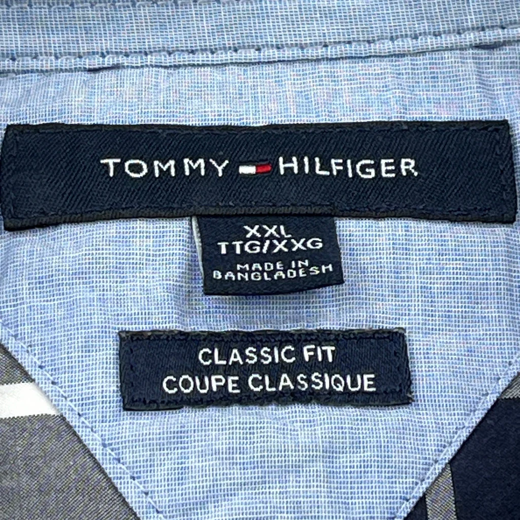 Tommy Hilfiger Short Sleeve Shirt - 2XL Black & White Cotton - Image 3