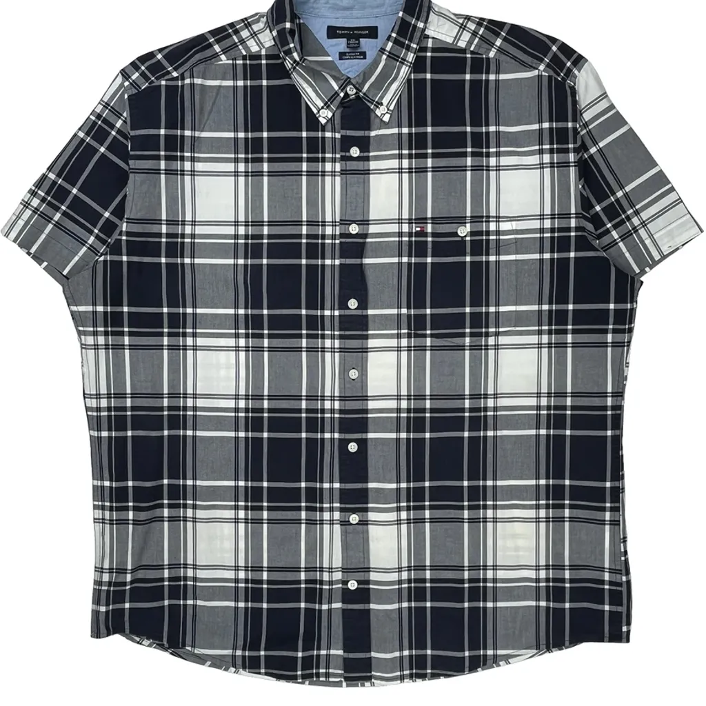 Tommy Hilfiger Short Sleeve Shirt - 2XL Black & White Cotton - Image 4