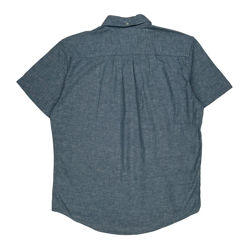 Tommy Hilfiger Short Sleeve Shirt - Large Blue Cotton - Image 2