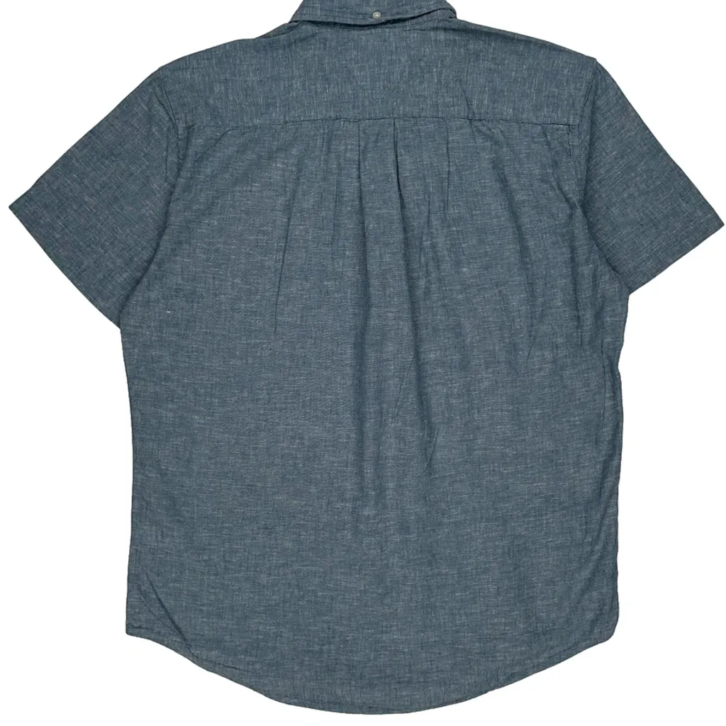 Tommy Hilfiger Short Sleeve Shirt - Large Blue Cotton - Image 7