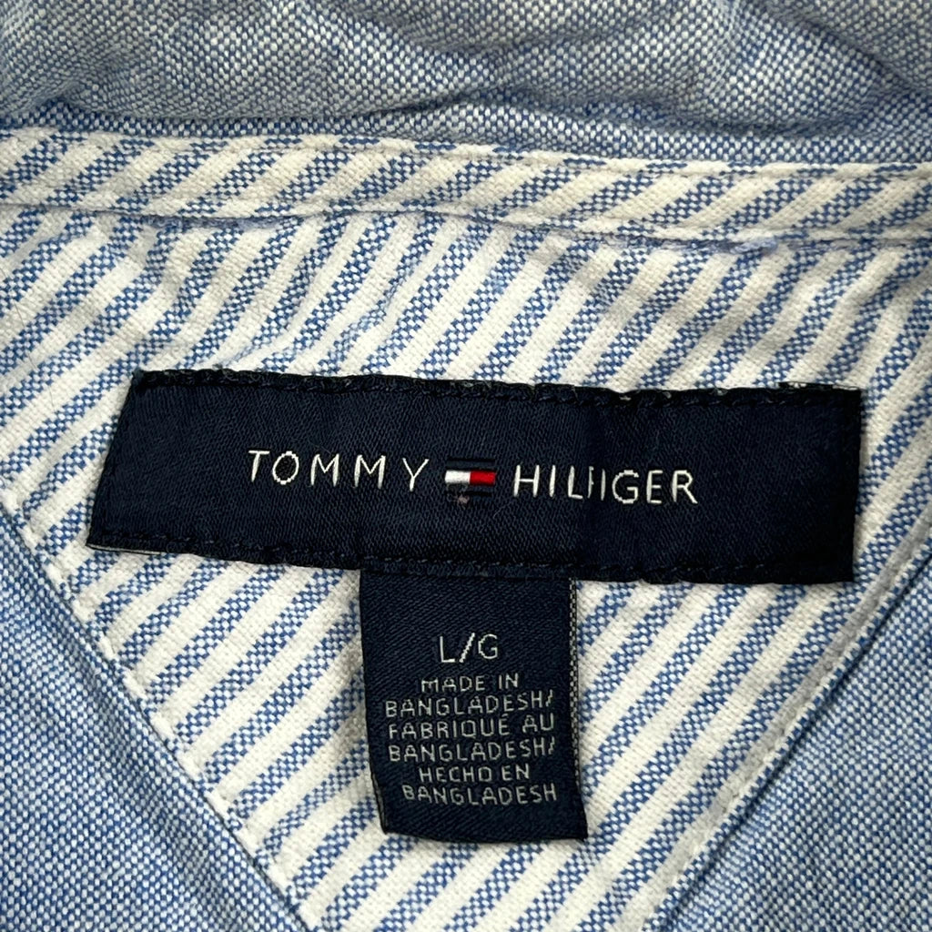 Tommy Hilfiger Short Sleeve Shirt - Large Blue Cotton - Image 3