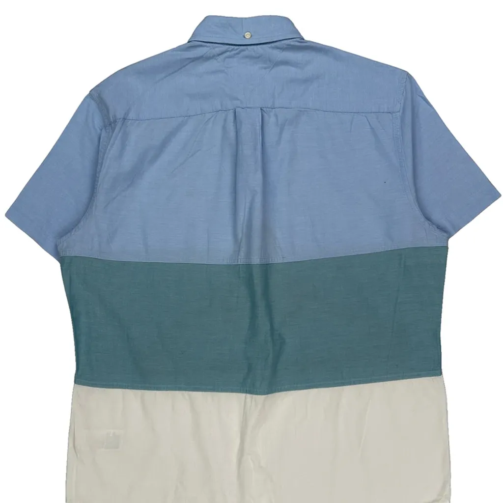 Tommy Hilfiger Short Sleeve Shirt - Large Blue Cotton - Image 6