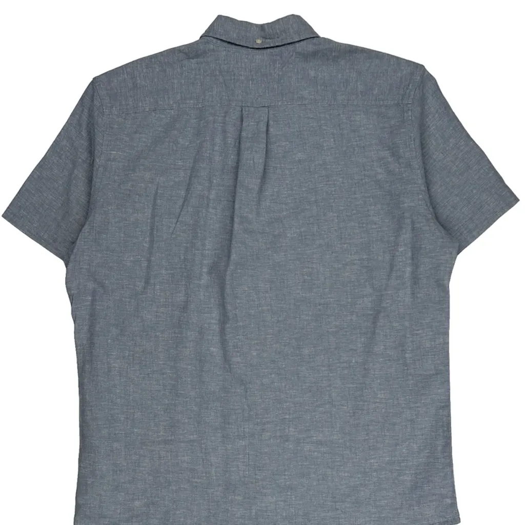 Tommy Hilfiger Short Sleeve Shirt - Large Blue Cotton - Image 6