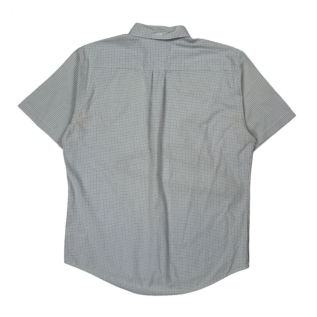 Tommy Hilfiger Checked Short Sleeve Shirt - Large Blue Cotton - Image 2