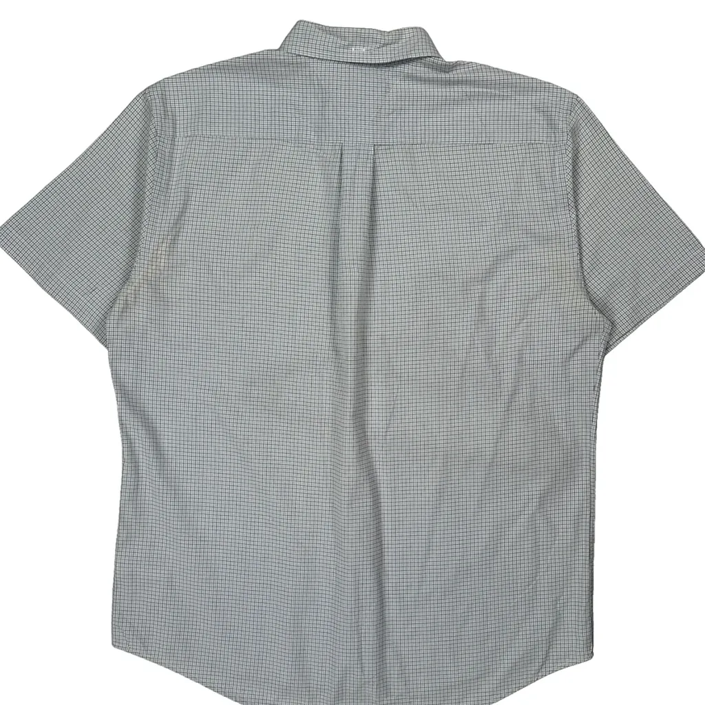 Tommy Hilfiger Checked Short Sleeve Shirt - Large Blue Cotton - Image 7