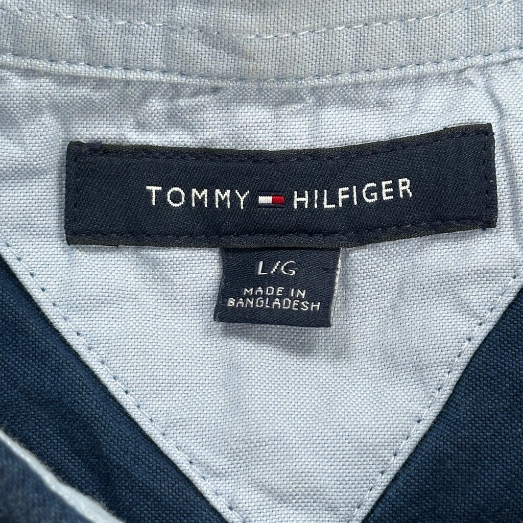 Tommy Hilfiger Short Sleeve Shirt - Large Blue Cotton - Image 3