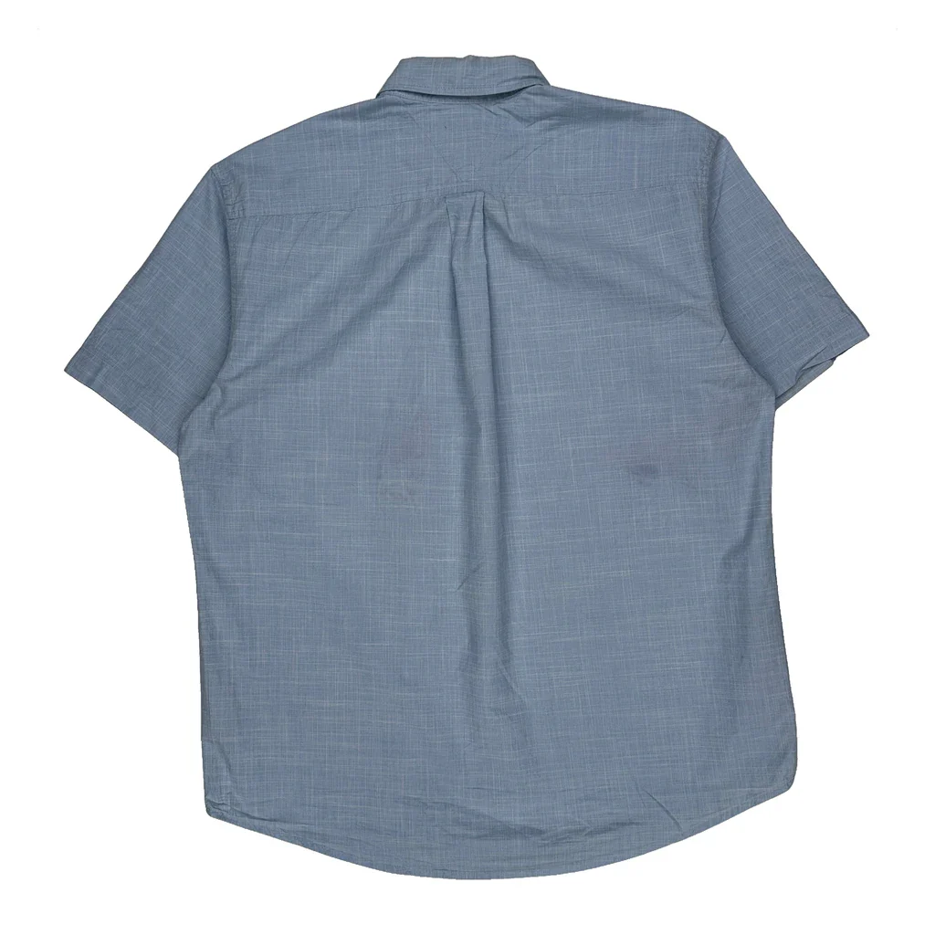 Tommy Hilfiger Short Sleeve Shirt - Large Blue Cotton - Image 2