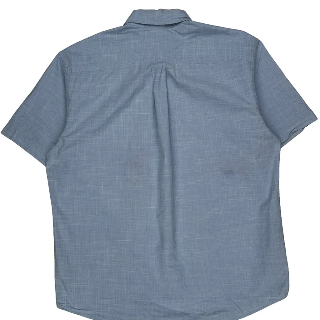 Tommy Hilfiger Short Sleeve Shirt - Large Blue Cotton - Image 6