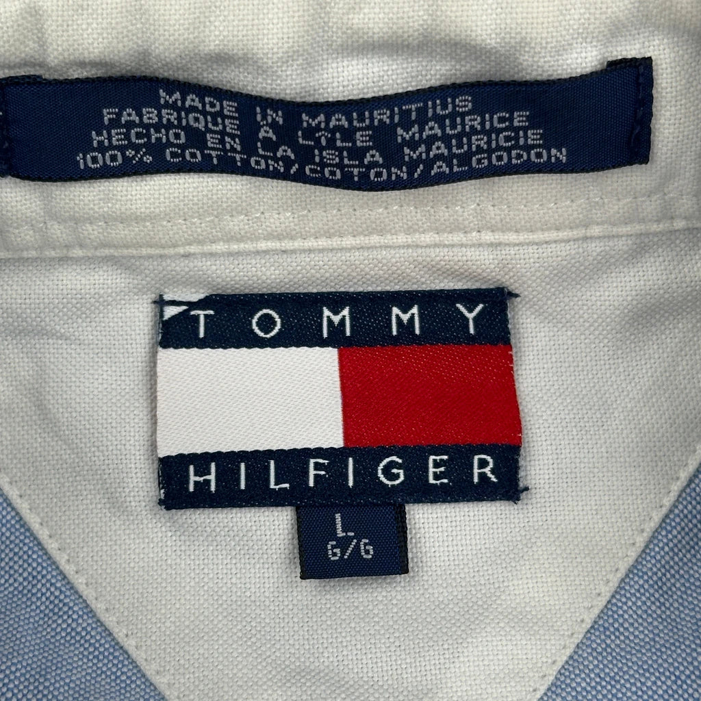 Tommy Hilfiger Short Sleeve Shirt - Large Blue Cotton - Image 3
