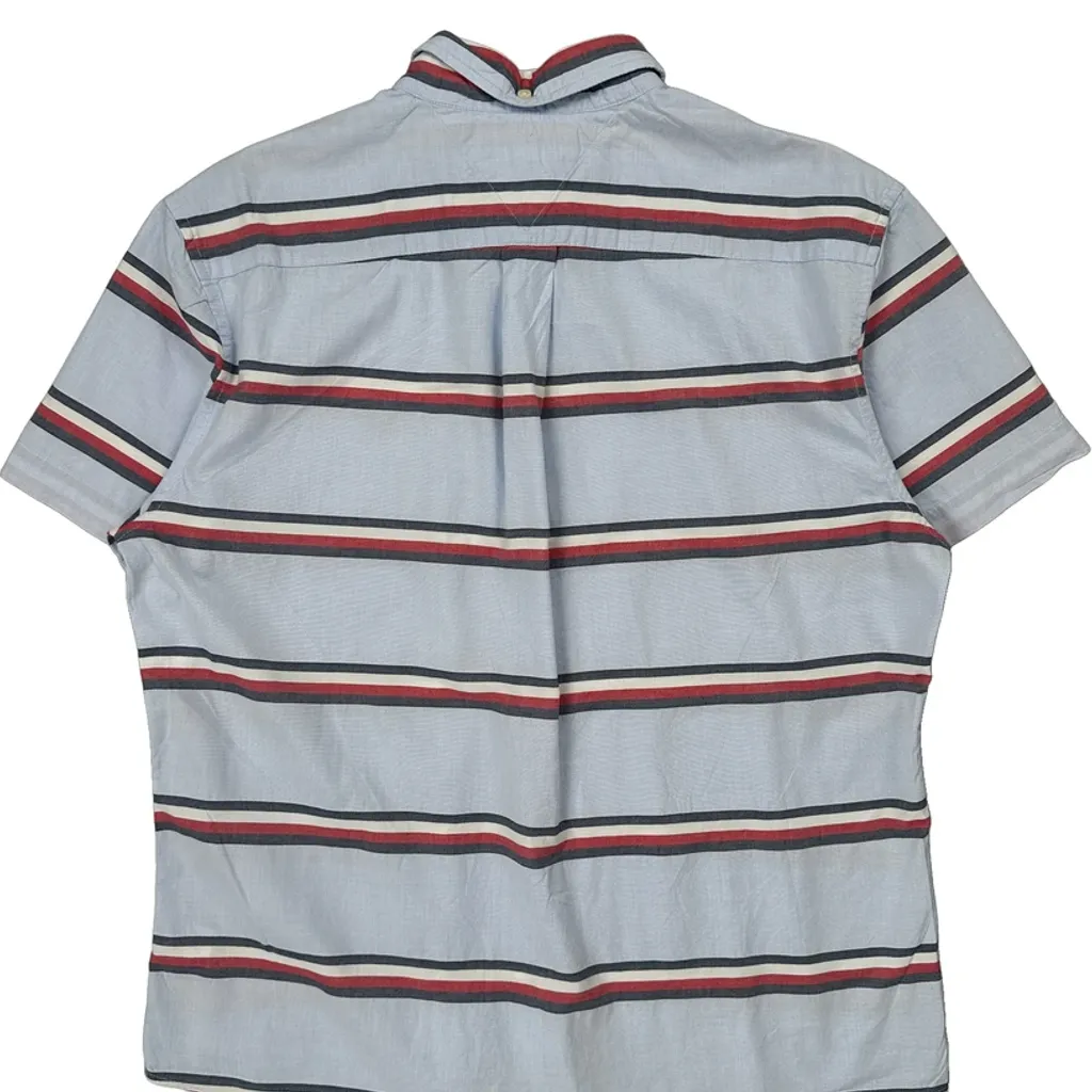Tommy Hilfiger Striped Short Sleeve Shirt - Large Blue Cotton - Image 6
