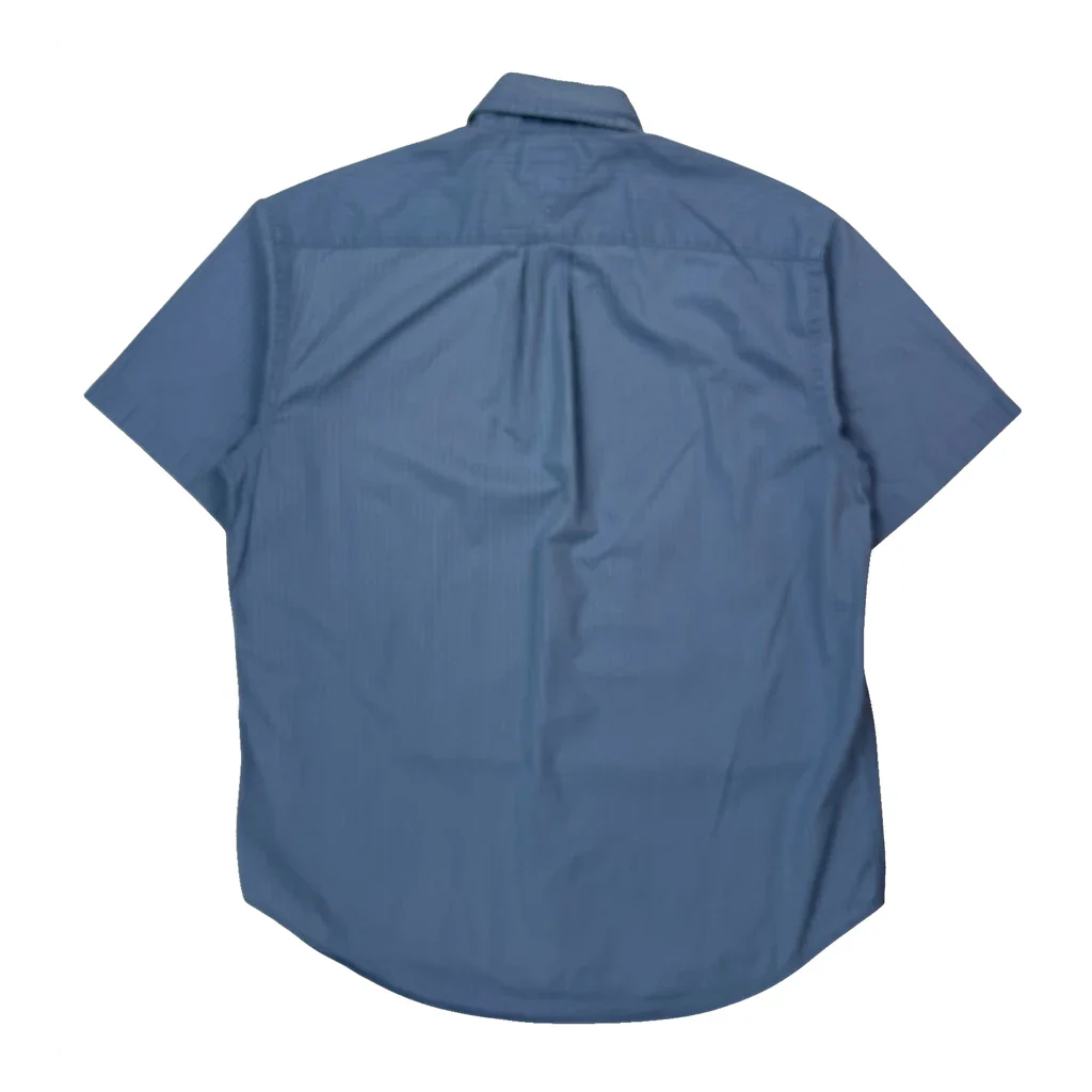 Tommy Hilfiger Striped Short Sleeve Shirt - Medium Blue Cotton - Image 2
