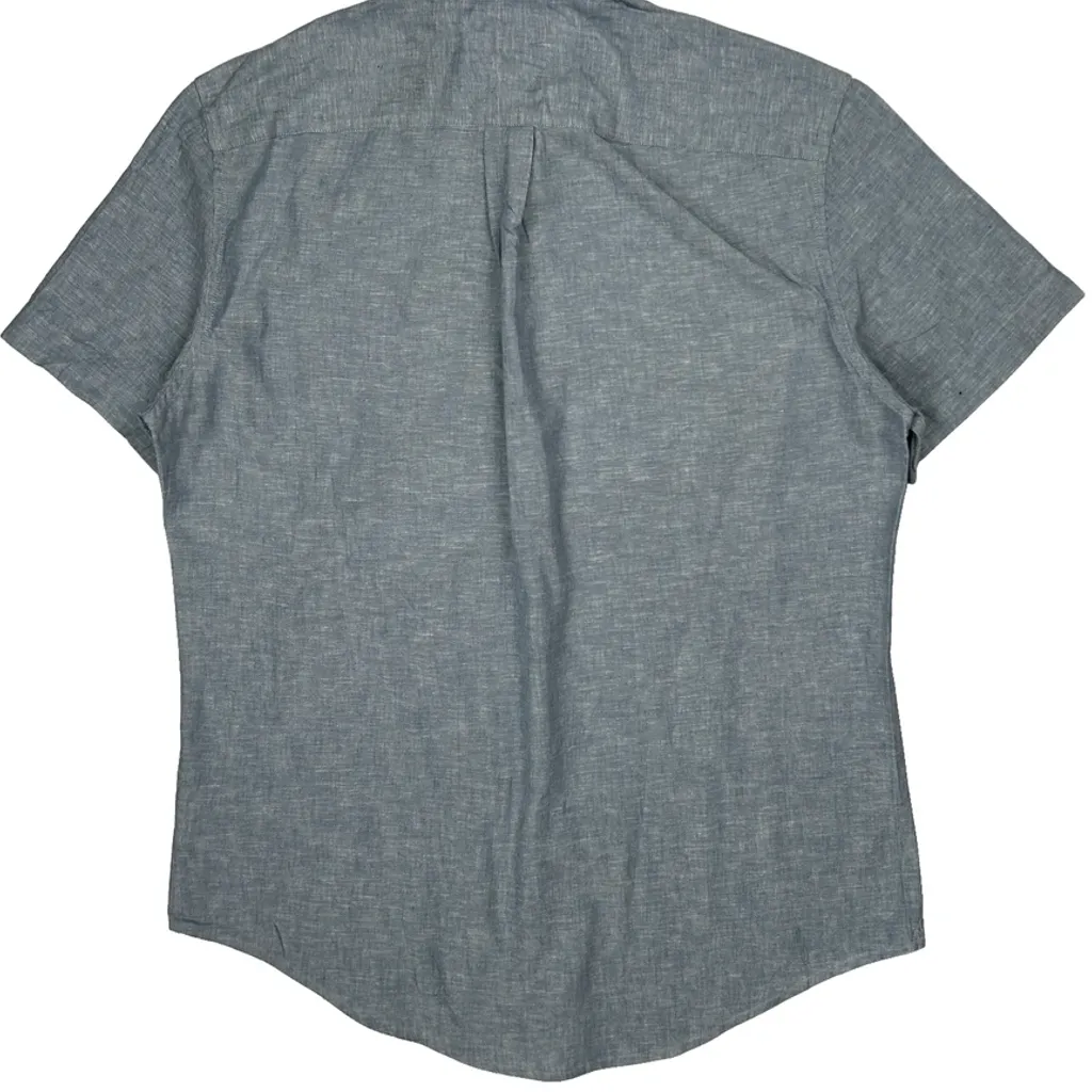 Tommy Hilfiger Short Sleeve Shirt - Medium Blue Cotton - Image 7