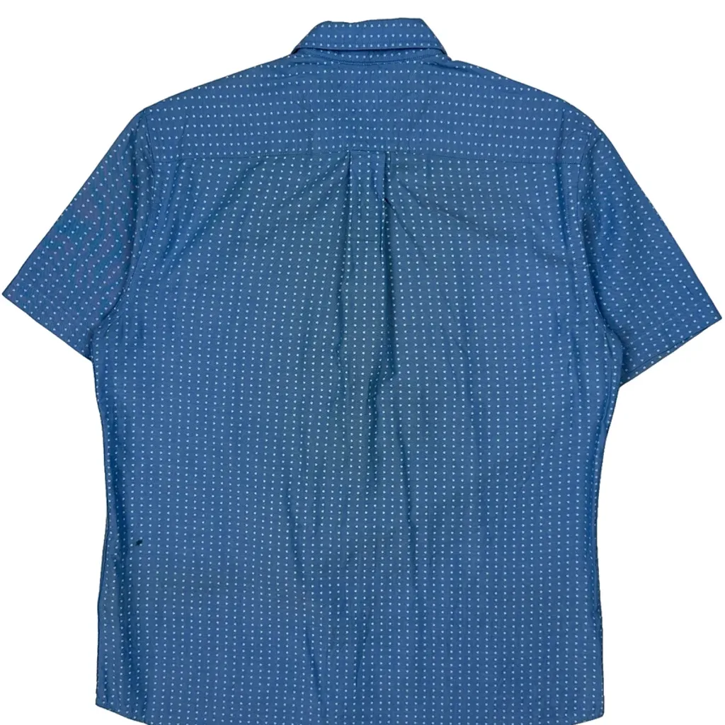 Tommy Hilfiger Short Sleeve Shirt - Medium Blue Cotton - Image 6