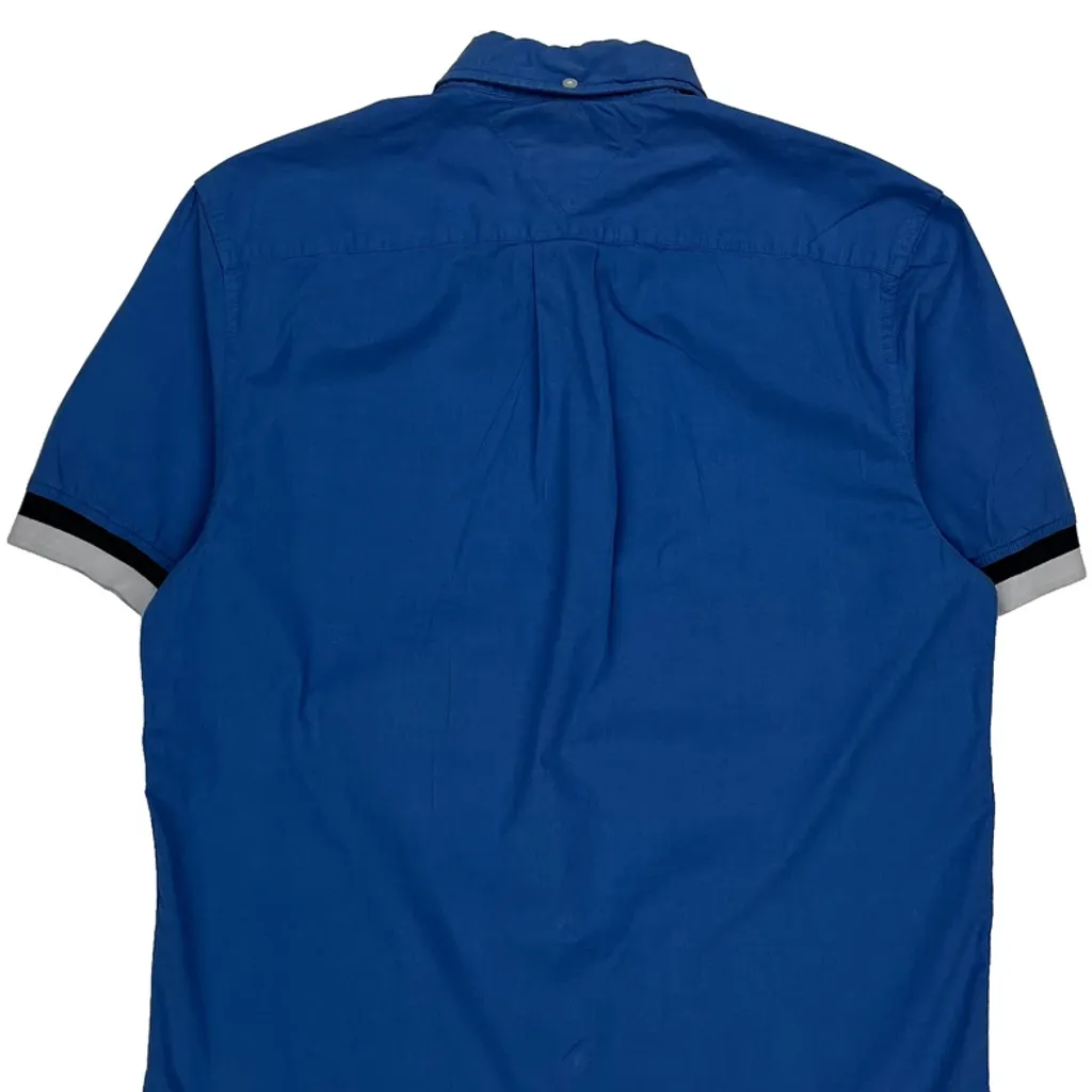Tommy Hilfiger Short Sleeve Shirt - Medium Blue Cotton - Image 6