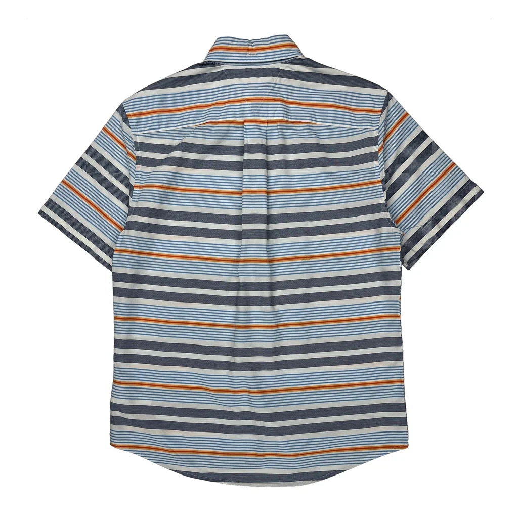 Tommy Hilfiger Striped Short Sleeve Shirt - Small Blue Cotton - Image 2
