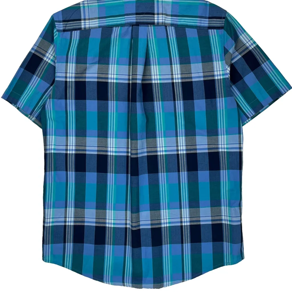 Tommy Hilfiger Checked Short Sleeve Shirt - Small Blue Cotton - Image 6