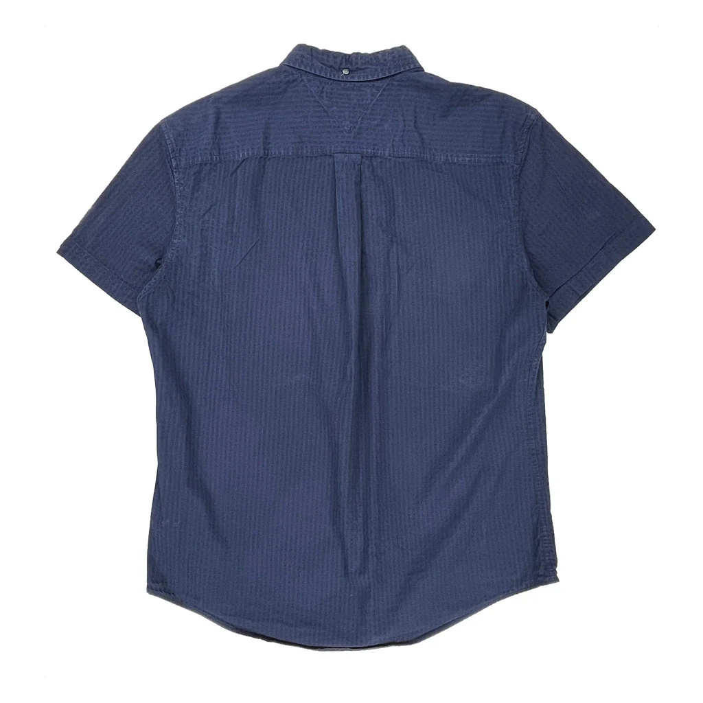 Tommy Hilfiger Short Sleeve Shirt - XL Blue Cotton - Image 2
